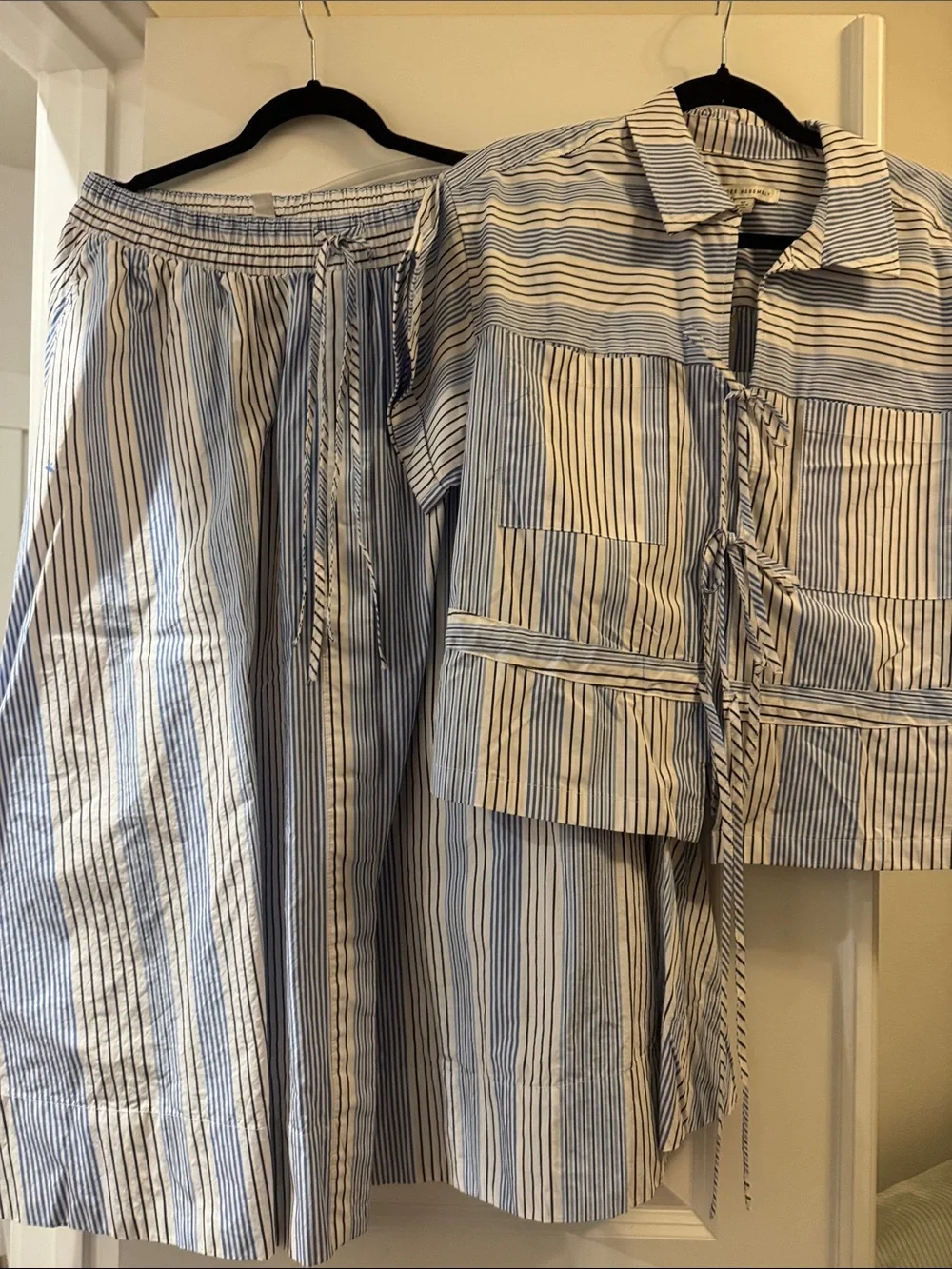 Blue and White Striped A-Line Skirt - Classic Summer Style and matching top - Picture 2 of 6